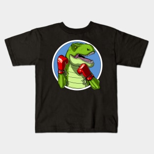 T-Rex Dinosaur Boxing Kids T-Shirt